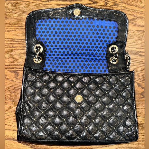 Rebecca Minkoff Black and gold cross body bag - Picture 9 of 13